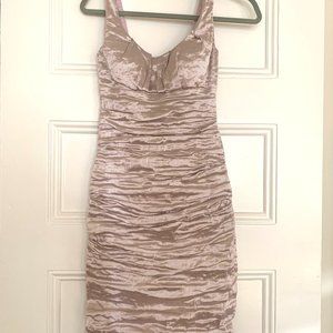 Nicole Miller Metallic Dusty Pink Cocktail Dress